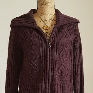Sonoma Cardigan Sweater - Maroon/Wine